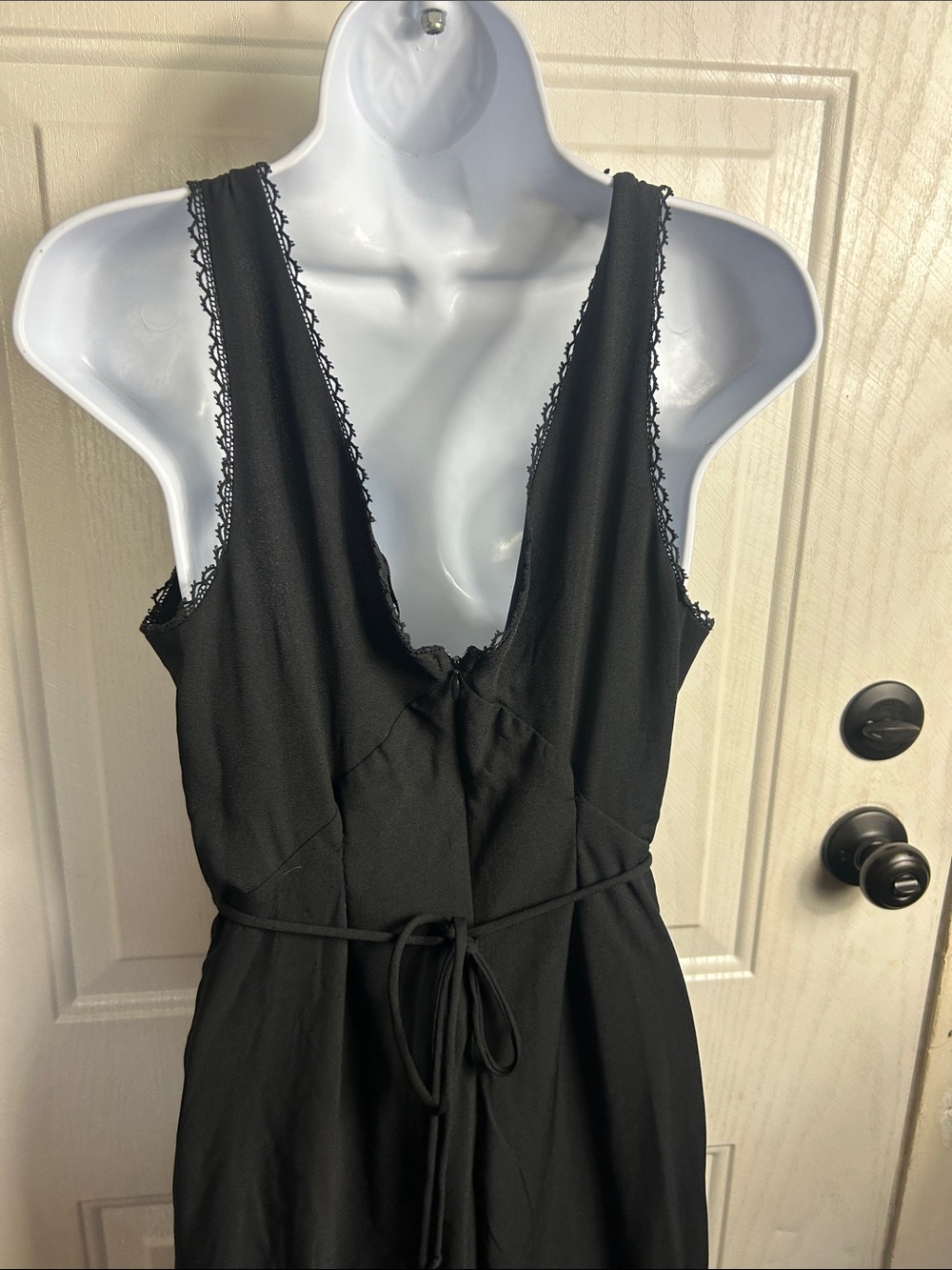 wild fable Black Maxi Dress with Lace Insets - Picture 6 of 7